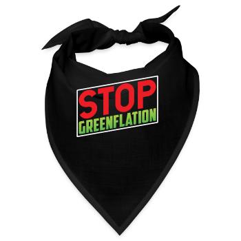 Greenflation Stoppen Grün Energie Inflation - Bandana - Schwarz - Vorne