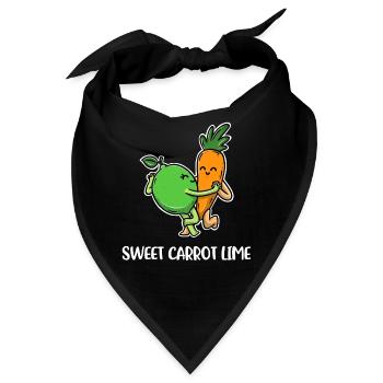 Sweet Carrot Lime Karotte Geschenk - Bandana - Schwarz - Vorne