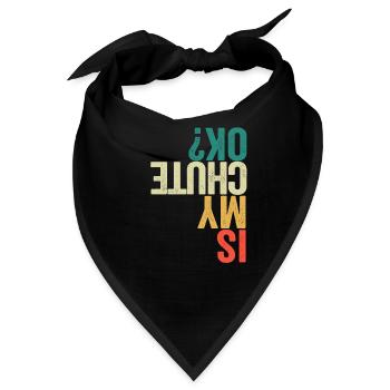 Ist mein Fallschirm in Ordnung Lustig Fallschirm - Bandana - Schwarz - Vorne