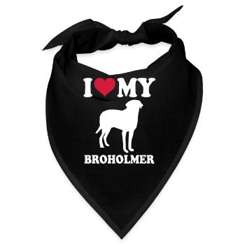 Broholmer Geschenk Hunde - Bandana - Schwarz - Vorne