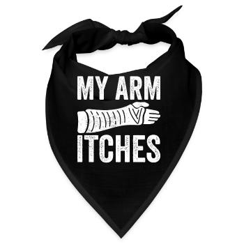 Gebrochener Arm - Bandana - Schwarz - Vorne