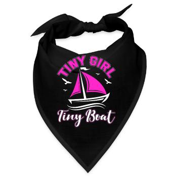 Kleines Mädchen Kleines Boot Segelschule Ostsee - Bandana - Schwarz - Vorne