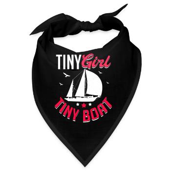 Kleines Mädchen Kleines Boot Segelschule Ostsee - Bandana - Schwarz - Vorne