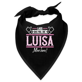 Luisa Geschenkidee Geschenk Geburtstag - Bandana - Schwarz - Vorne