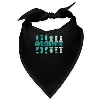 Cool Moms play Chess Schach Denksport - Bandana - Schwarz - Vorne