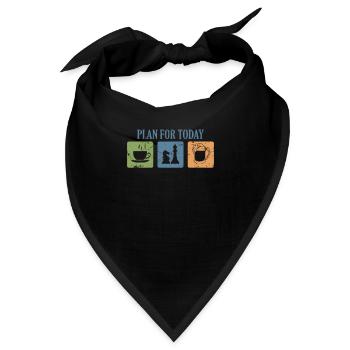 Plan for Today Schach Denksport Spiel - Bandana - Schwarz - Vorne