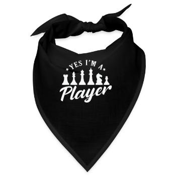 Yes I’m a Chess Player Schach Denksport - Bandana - Schwarz - Vorne