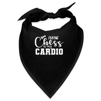 Playing Chess is my Cardio Schach Denksport - Bandana - Schwarz - Vorne