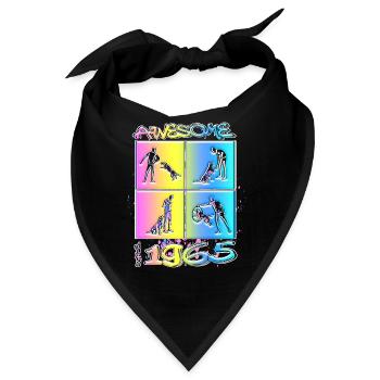 Awesome since 1965. Agility, Hundetraining - Bandana - Schwarz - Vorne