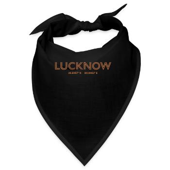 India Stadt Koordinaten - Lucknow - Bandana - Schwarz - Vorne