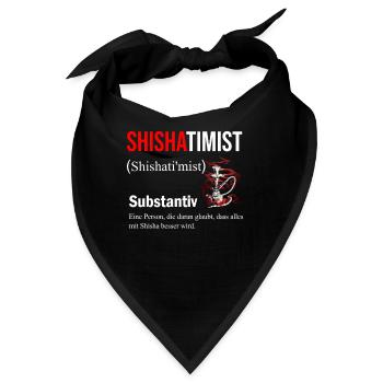 Shisha Geschenk für Wasserpfeife Shishabar Pfeife - Bandana - Schwarz - Vorne