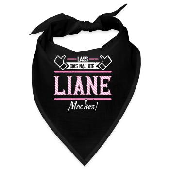 Liane Geschenkidee Geschenk Geburtstag - Bandana - Schwarz - Vorne