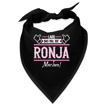 Ronja Geschenkidee Geschenk Geburtstag - Bandana - Schwarz - Vorne