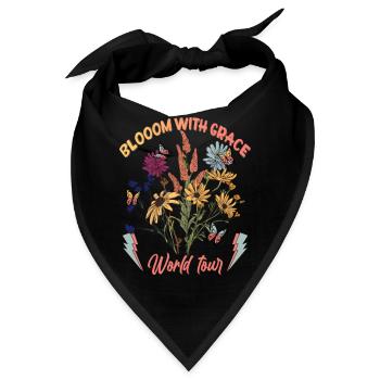Bloom Where You Are Planted - Bandana - Schwarz - Vorne