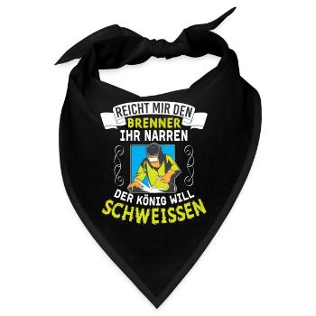 Reicht Mir Den Brenner Ihr Narren Der König Will - Bandana - Schwarz - Vorne