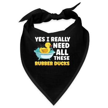 Rubber Duck Ducks Bird Hunt Duck lover Gift Idea - Bandana - Schwarz - Vorne