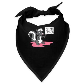 Pull My Finger Stinktier Zieh am Finger Furzen - Bandana - Schwarz - Vorne