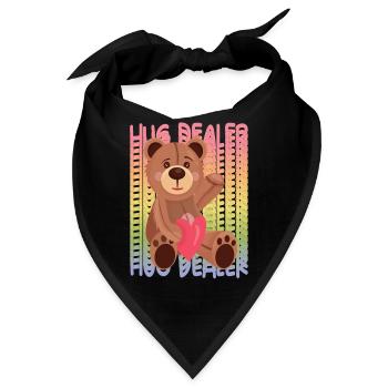 Hug Dealer Teddy with Heart Hug Dealer Rainbow Ted - Bandana - Schwarz - Vorne