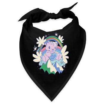 Rainbow Hug Me Cute Teddy Hug Time Teddy Bear - Bandana - Schwarz - Vorne