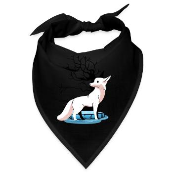 Wildtiere Arktis Nordpol Fuchs Füchse Kind Polar - Bandana - Schwarz - Vorne