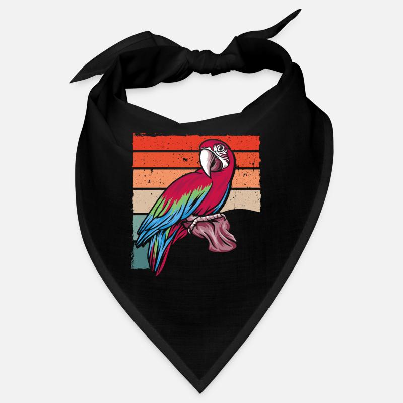 Parrot vintage on a branch Bandana