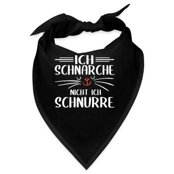 Ich Schnarche Nicht Ich Schnurre Süße Sprüche - Bandana - Schwarz - Vorne