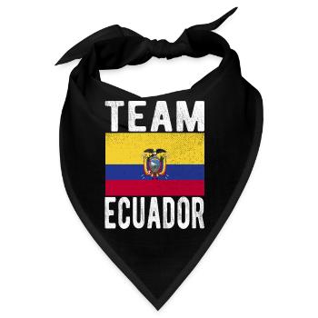 Ecuador Fahne - Bandana - Schwarz - Vorne