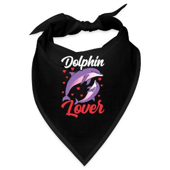 Delfin Liebhaber Delphine Delfine Delphin - Bandana - Schwarz - Vorne