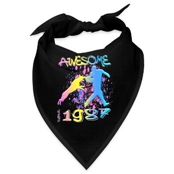 Awesome since 1987. Agility, Hundetraining - Bandana - Schwarz - Vorne