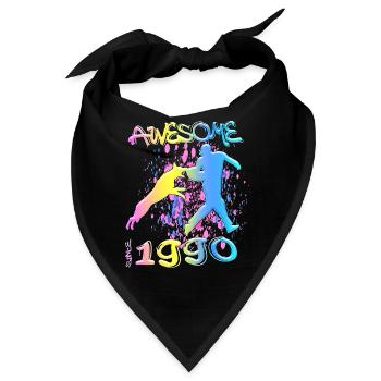 Awesome since 1990. Agility, Hundetraining - Bandana - Schwarz - Vorne