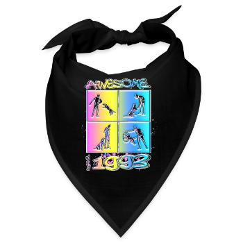 Awesome since 1993. Agility, Hundetraining - Bandana - Schwarz - Vorne