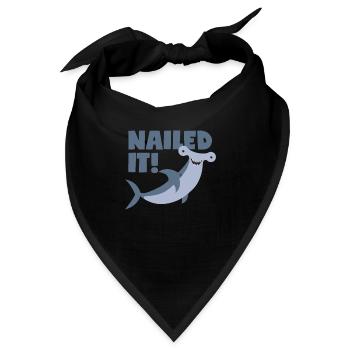 Hammerhai Wortwitz: "Nailed It!" - Bandana - Schwarz - Vorne