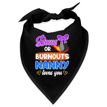 Schleife oder Burnout hab dich lieb Tagesmutter - Bandana - Schwarz - Vorne