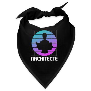 Retro Architecte Architecture Architectural - Bandana - Schwarz - Vorne