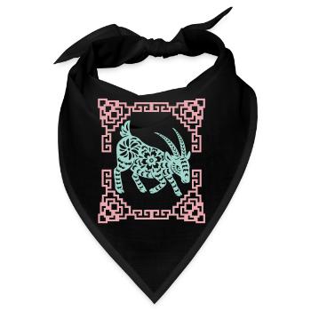 Jahr der Ziege, Chinesisches Horoskop China - Bandana - Schwarz - Vorne