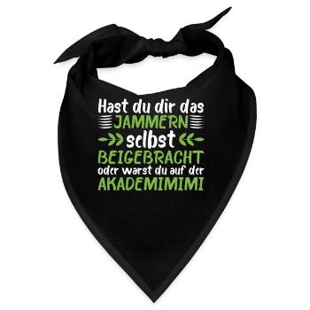 Ironischer Humor Arbeit Büro Spruch Akademimimi - Bandana - Schwarz - Vorne