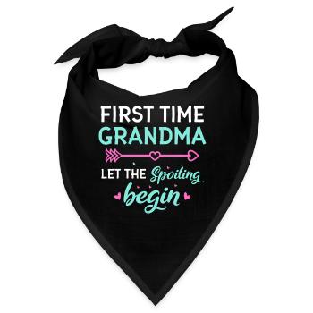Zum Ersten Mal Ließ Oma Die Beute Neue Oma - Bandana - Schwarz - Vorne