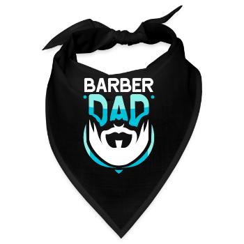 Barbier Papa Barbershop Beruf Barbiere Barber - Bandana - Schwarz - Vorne