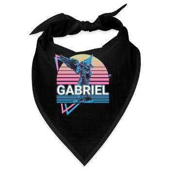 Gabriel Erzengel Retro - Bandana - Schwarz - Vorne
