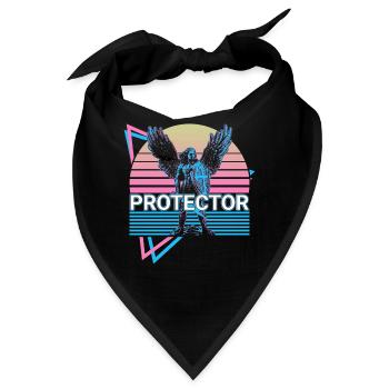 Beschützer Erzengel Michael Retro - Bandana - Schwarz - Vorne