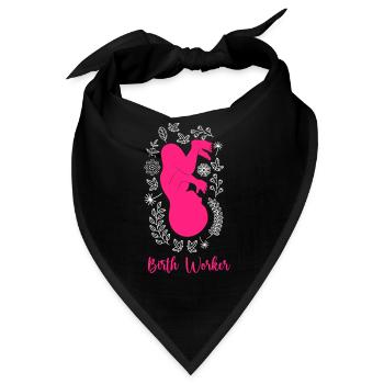 Geburtshelfer ich bin eine Hebamme - Bandana - Schwarz - Vorne