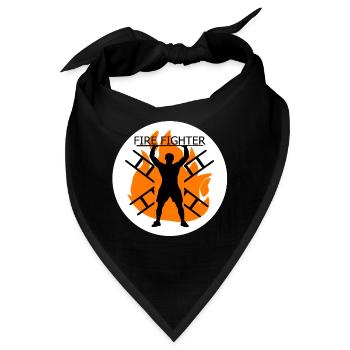 Feuerwehrmann - Bandana - Schwarz - Vorne