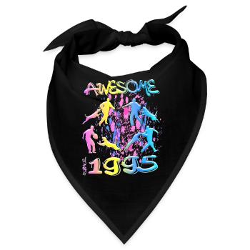 Awesome since 1995. Agility, Hundetraining - Bandana - Schwarz - Vorne