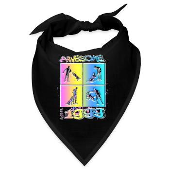 Awesome since 1999. Agility, Hundetraining - Bandana - Schwarz - Vorne