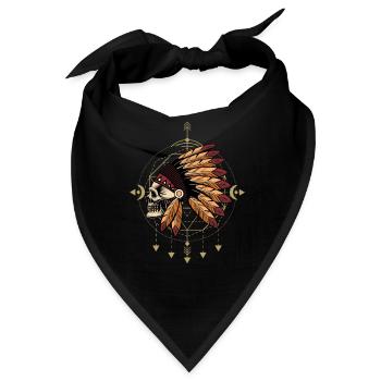 Indianisches Erbe Indianer Traumfänger - Bandana - Schwarz - Vorne