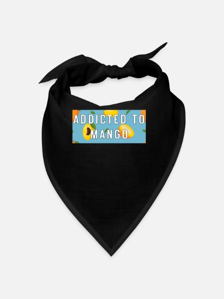 Addicted to Mango's favorite fruit pattern Summer - Bandana - black - Front