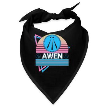 Awen Druide Heidentum Keltisch Wiccan Retro - Bandana - Schwarz - Vorne