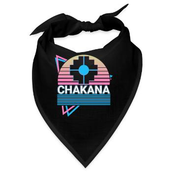 Chakana Inka Kreuz Retro - Bandana - Schwarz - Vorne