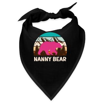 Mama bear Nanny bear Tagesmutter - Bandana - Schwarz - Vorne