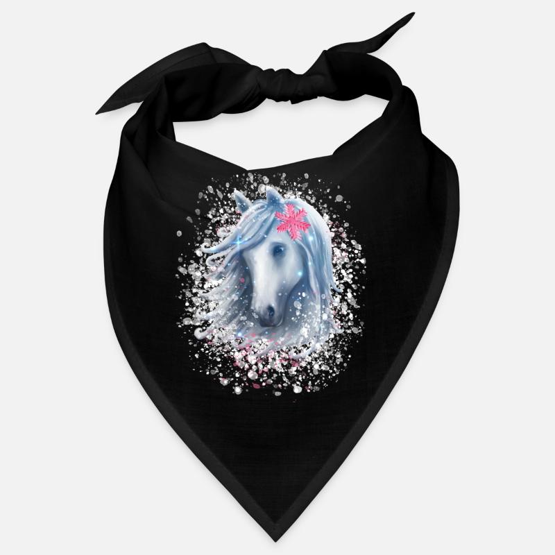 Cheval flocon de neige Noël Bandana